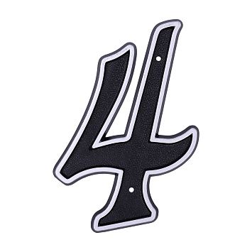 Номер дверной Larvij «4», 80x150 мм, матовое серебро, LNP15 MS #4 Фото 1