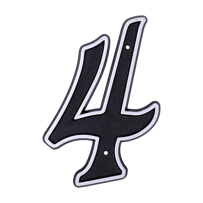 Номер дверной Larvij «4», 80x150 мм, матовое серебро, LNP15 MS #4 Фото 1