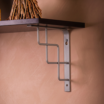 Кронштейн Larvij Степ, 21x200x200 мм, серый, L7608GA Фото 2