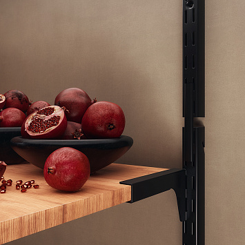 Соединители для стоек Larvij, 11x106x13 мм, черный, 2 шт., L9711BL Фото 2