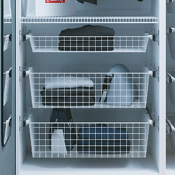 Корзина проволочная Larvij, 893x85x555 мм, белый, L951008WH Фото 2