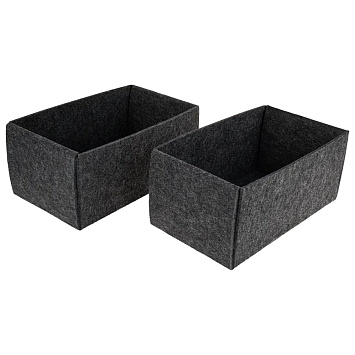 Органайзеры войлочные складные Larvij, 27x12x15 мм, темно-серый, 2 шт., LAJC001DG Фото 1