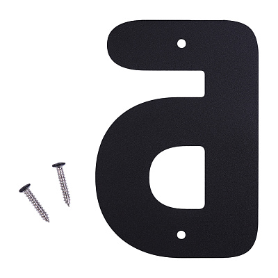 Буква дверная Larvij «Б», 94x145 мм, черный, LNT14 BL #Б Фото 2